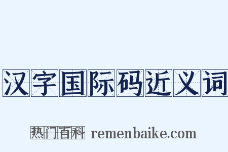 汉字国际码近义词是什么意思的图片
